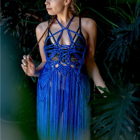 Handmade Macramé Rope Dress - Picture 3 of 15